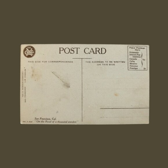 6/$15 Vintage Blank California Golden Gate Park Postcard Rustic Bridge Stow Lake - Picture 2 of 3